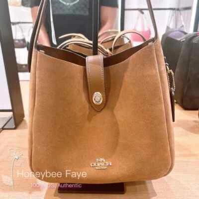 NWT Coach Hadley in Suede Convertible Crossbody Bag Gold/Sienna color 👑👜 - Image 1 of 4