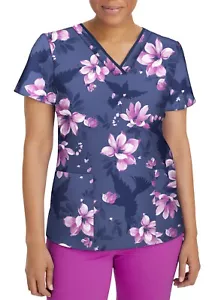 Healing Hands Women Size XS-5XL Print Premiere Modern Fit Scrub Top Style 2266 - Picture 1 of 11