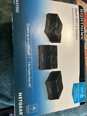 NETGEAR AX1800 Nighthawk Home Mesh WiFi 6 System - Advanced Home WiFi - Black - Image 1 of 3