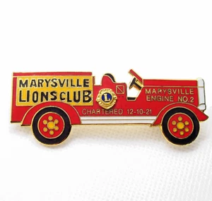 Pin Club de Leones de Colección Camión de Bomberos Marysville Nº 2 90 Aniversario - Imagen 1 de 9