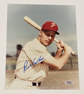 RICHIE ASHBURN Signed 8x10 Photo-HALL OF FAME-PHILADELPHIA PHILLIES-PSA - Picture 1 of 3