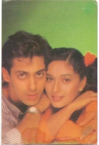 India Bollywood Actor Salman Khan & Madhuri Dixit Original PostCard No.1582(09) - Picture 1 of 2