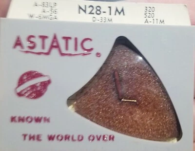 ASTATIC N28-1M Diamond Stereo Needle Record Phonograph USA LP Made in the USA - Image 1 of 2