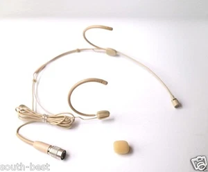 Pro dual ear Headset Cardioid Microphone For Audio-Technica Wireless System - Picture 1 of 5