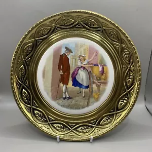 Cries Of London "Fine Black Cheeries” vintage brass and ceramic wall plate -C1 - Picture 1 of 6