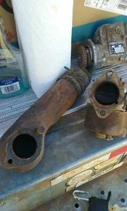 Barn Fresh John Deere A Brass DLTX8 Carburetor and intake pipe - Picture 1 of 7