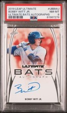 BOBBY WITT JR 2019 LEAF ULTIMATE BATS AUTO PSA 8
