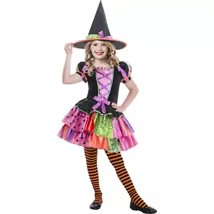 PATCHWORK BRUJA Disfraz de Goodmark Incluye Vestido y Sombrero Niña Pequeña 4-6 - Imagen 1 de 1