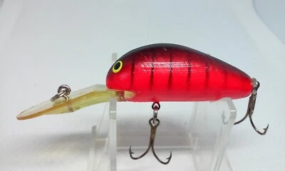 Vtg Bill Norman Deep Big/Super Scooper Red Crawdad 2 1/8" Diving Crankbait Lure - Image 1 of 4