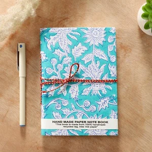 Classic Vintage Notebook Journal Diary Sketchbook Thick Blank Page Fabric Cover - Picture 1 of 5