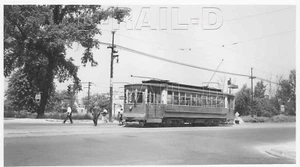 8FF400C RP 1940s/70s CHICAGO SURFACE LINES STREETCAR #1034 ON WESTERN AVE - Picture 1 of 1