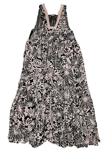 Maxi Vestido de Verano FREE PEOPLE Intimately Para Mujer Tiers To You Rosa Negro Talla M - Imagen 1 de 5