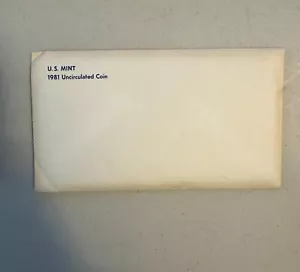 1981 P&D Mint Set Brilliant Uncirculated US with Envelope (13 Coin Set) - Picture 1 of 2