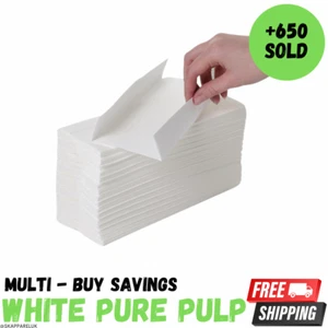 2PLY C Fold Hand Paper Towels Tissues Disposable Toilet Bathroom School Hospital - Picture 1 of 2