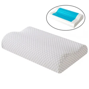 1/2Pcs Memory Foam Cooling Gel Pillow Soft Orthopedic Bed Pillow Reversible Case - Picture 1 of 6