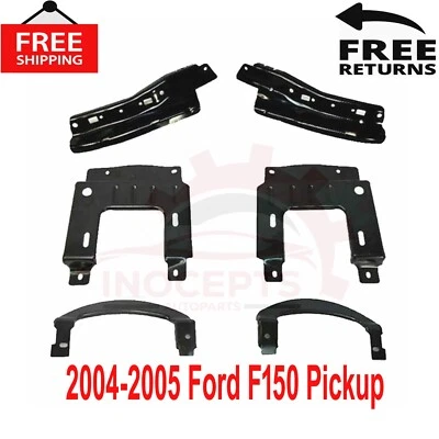 New Front Bumper Mounting Plate Lower Outer Bracket For 2004-05 Ford F150 Pickup - Imagem 1 de 4