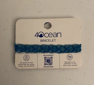 NEW 4Ocean - Cross Seas Braided Bracelet Cerulean Blue - Picture 1 of 2