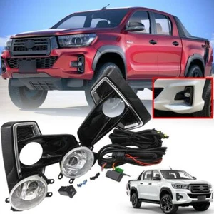 Fog Lamp Spot Light Cover Set For Toyota Hilux Revo Pickup Rocco 2018-2019 - Picture 1 of 9
