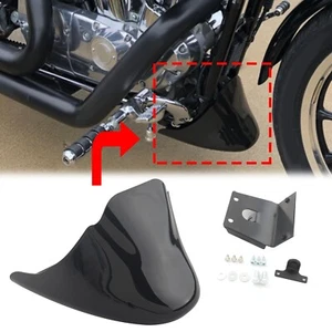 Spoiler anteriore nero parafango DEFLECTOR per Harley Sportster 883 XL883C XL1200C - Foto 1 di 11