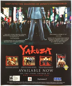 Print Ad 2006 Yakuza PS2 PlayStation 2 Video Game Original Promo Poster Art - Picture 1 of 3