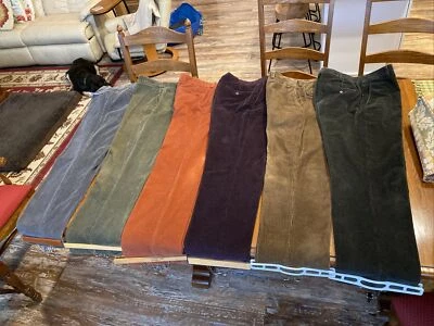 Lote De Colección De 6 Pantalones LL Bean Para Hombre Talla 45 y 36x34x33 Pana Relajado Recto EE. UU. Foto 1 de 4