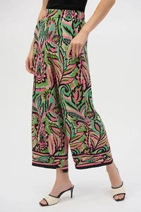 Joseph Ribkoff 252142 Multi Woven Paisley Print Trousers Original Price £169.00 - Picture 1 of 8