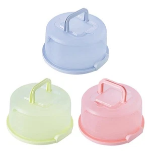 Cake Carrier Round Cake Container Transporter with Lockable Lid Cover Handle - Picture 1 of 15