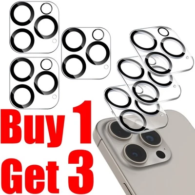 ALMELY Tempered Glass Camera Lens Protector for iPhone 16 Pro Max Plus 15 14 13 12 11