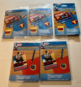 Thomas The Tank Engine Birthday Party Invites (24)and Thank you Notes (16) 2017 - Picture 1 of 8