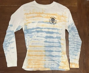 Roark Men’s Size M Guide Works Blue And Yellow Tie Dye Long Sleeve T Shirt NWOT - Picture 1 of 4