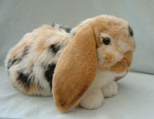Living Nature Schlaufenohr Hase - braun schwarz weiß Hase Plüschtier Kuscheltier - 12 Zoll - Bild 1 von 6