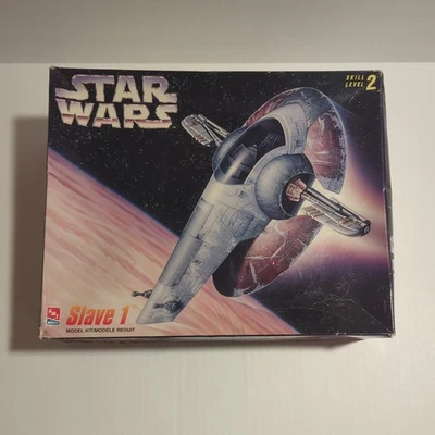 AMT Ertl Star Wars Slave 1 Plastic Vintage Model Kit CIB 1995 opened box - Image 1 of 4