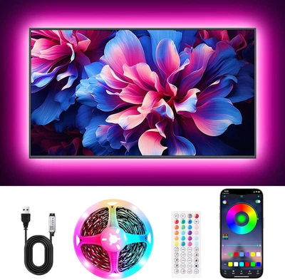 Striscia LED TV Retroilluminazione, 2 Metri USB Striscia Led RGB Con App Control - Immagine 1 di 4