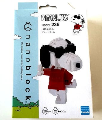 Kawada Nanoblock Joe Cool PEANUTS NBCC-236 210 pieces New From Japan - Image 1 of 4