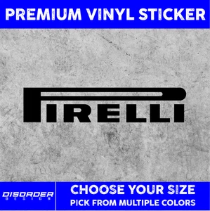 PIRELLI TIRES [VINYL STICKER]-for Car/Truck WINDW-LAPTOP-FOLDER-U PICK COLR/SIZE - Bild 1 von 6