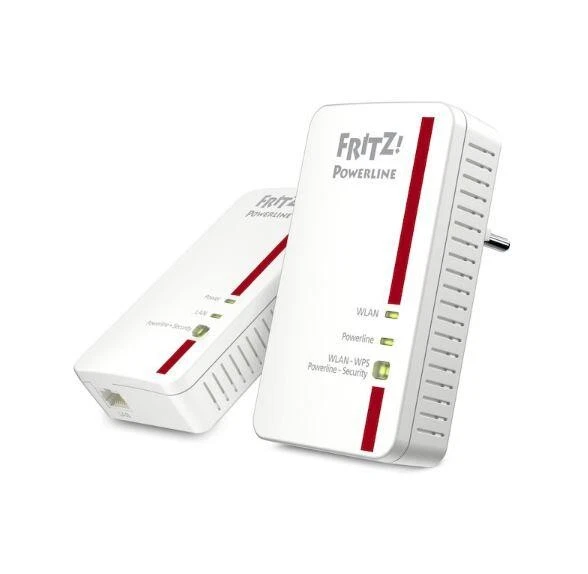AVM FRITZ Powerline 1240E WLAN Set Powerline Adapterkit GigE, HomePlug AV WiFi - Bild 1 von 4