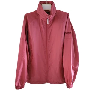 Columbia Jacke LRG Blush Pink Packable Zip Taschen Kapuze Regen Windbreaker LWT - Bild 1 von 10