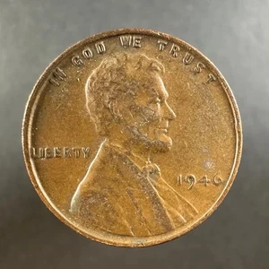 1946 Lincoln Wheat Cent Well-Worn Detail - Picture 1 of 4