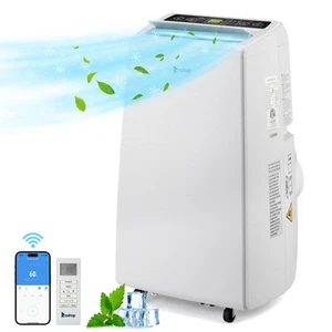 12000 BTU Wifi Portable Air Conditioner AC Unit w/ Fan & Dehumidifier 400 Sq. ft - Picture 1 of 13