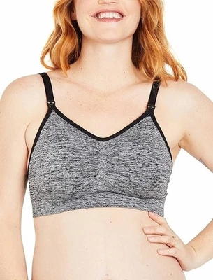 Sujetador de maternidad y lactancia sin costuras talla grande Maternidad Maternidad, negro, talla 2X Foto 1 de 4