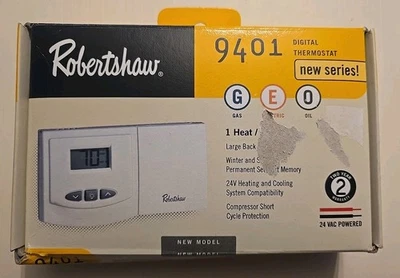 全新! Robert Shaw 数字恒温器型号 9401 — 第 1/3 张图片