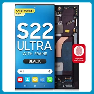 For Samsung S22 Ultra 5G LCD Screen Replacement Display + Touch + Frame - Black - Picture 1 of 2