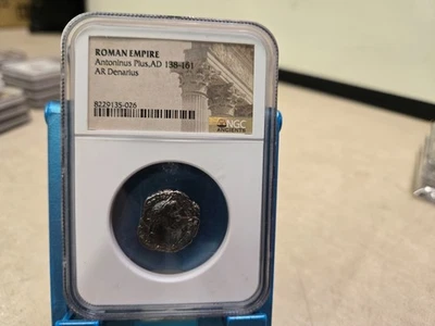 Antoninus Pius AD 138-161 ROMAN EMPIRE AR Denarius NGC GENUINE!! - Image 1 of 4