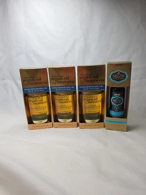 3 OGX Aceite de Argán Renovador de Marruecos Aceite Extra Penetrante 3.3 OZ & 1 reparación Foto 1 de 4