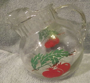 Tomato Juice Pitcher Tilt Ball Design Anchor Hocking 50 - Picture 1 of 8