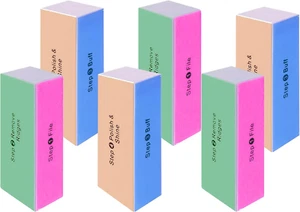6 Packs 4 Way Nail Buffer Block Nail Files and Buffers, Smooth & Buff & Shine Pr - Picture 1 of 7