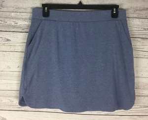 Croft and Barrow Skort Women’s Size L Blue Elastic Waist Shorts Skirt Pockets - Picture 1 of 7