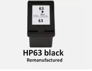 1x Generic HP 63 63 BLACK ONLY Ink For HP Deskjet 1110 2130 3630 Officejet 3830 - Picture 1 of 1