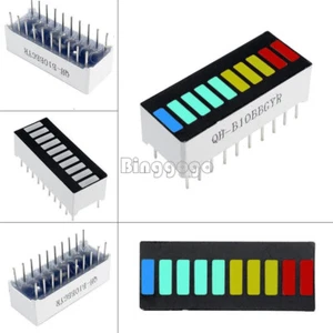 5PCS NEW Blue Green Yellow Red 10 Segment Colorful LED BAR Graph Indicator DIP - Bild 1 von 4