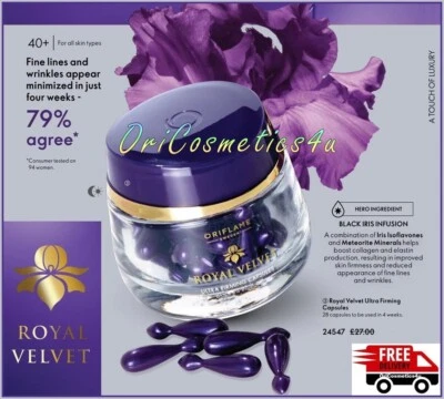 Oriflame Royal Velvet Ultra Firming Capsules    28 Capsules  Anti Ageing Age 40+ - Image 1 of 4